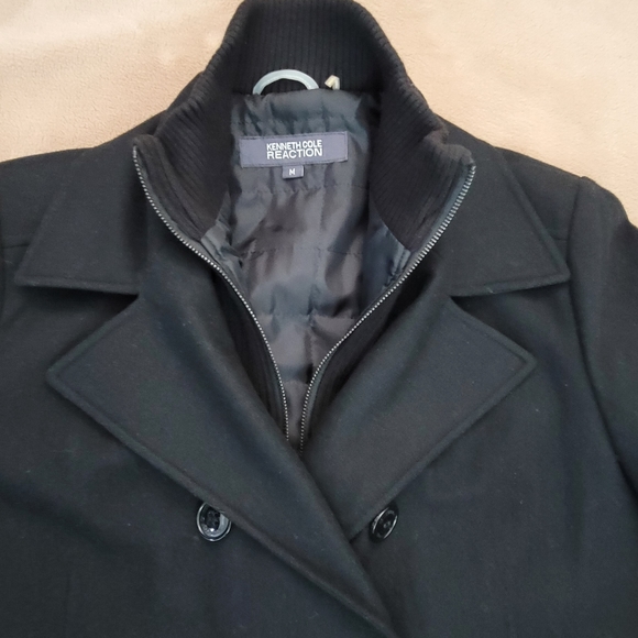 Kenneth Cole Reaction Wool Blend Double Breasted Coat / Jacket - Picture 7 of 7